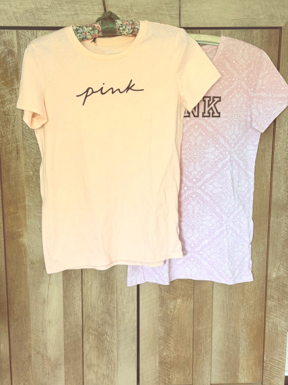 PINK Victoria's Secret Peach and Pink Tees